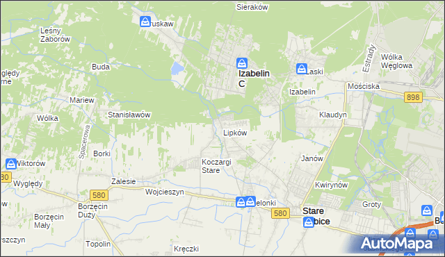 mapa Lipków, Lipków na mapie Targeo