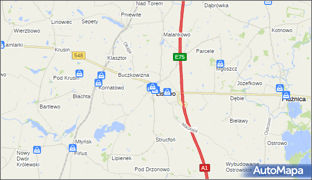 mapa Lisewo powiat chełmiński, Lisewo powiat chełmiński na mapie Targeo