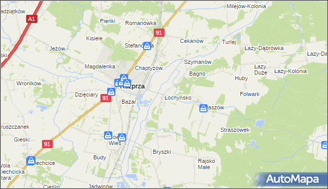 mapa Łochyńsko, Łochyńsko na mapie Targeo