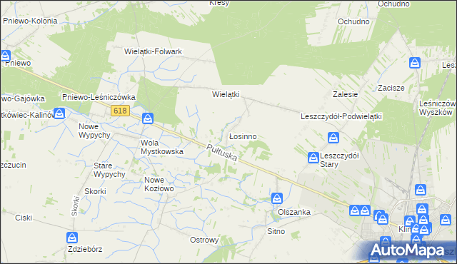 mapa Łosinno, Łosinno na mapie Targeo