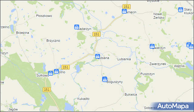 mapa Lubiana, Lubiana na mapie Targeo