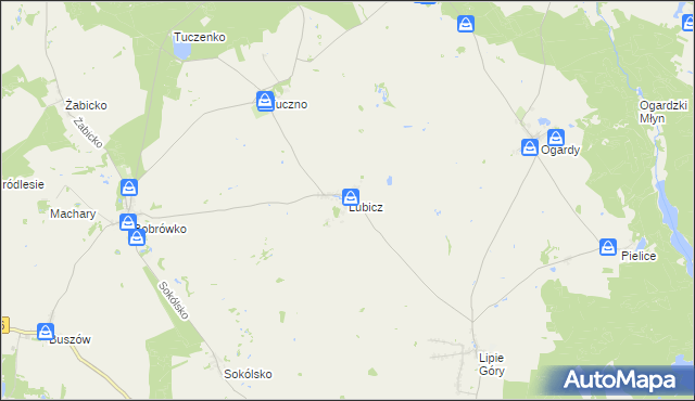 mapa Lubicz gmina Strzelce Krajeńskie, Lubicz gmina Strzelce Krajeńskie na mapie Targeo