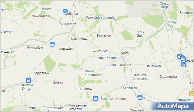 mapa Łubki-Kolonia, Łubki-Kolonia na mapie Targeo