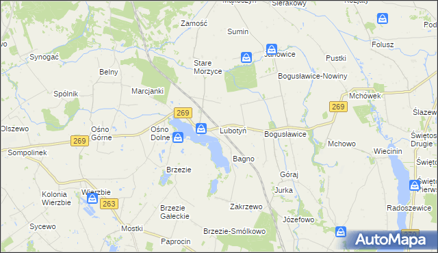 mapa Lubotyń gmina Babiak, Lubotyń gmina Babiak na mapie Targeo