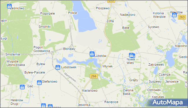 mapa Lubstów, Lubstów na mapie Targeo