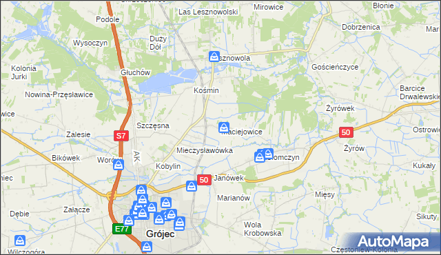 mapa Maciejowice gmina Grójec, Maciejowice gmina Grójec na mapie Targeo