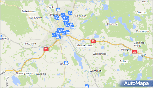 mapa Mądrzechowo, Mądrzechowo na mapie Targeo