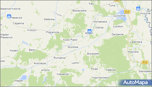 mapa Majdan Skordiowski, Majdan Skordiowski na mapie Targeo