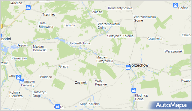 mapa Majdan Skrzyniecki, Majdan Skrzyniecki na mapie Targeo