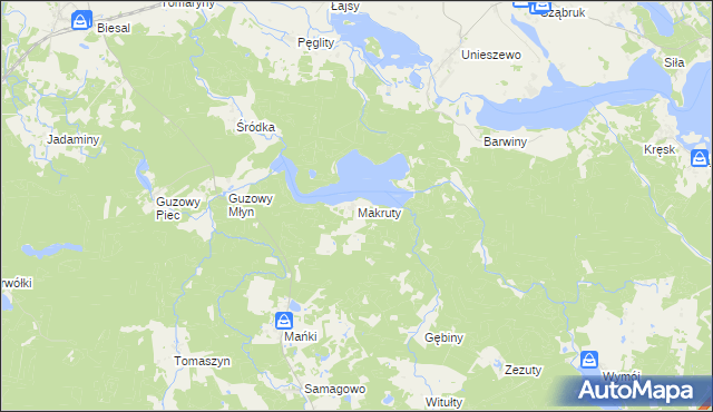 mapa Makruty, Makruty na mapie Targeo