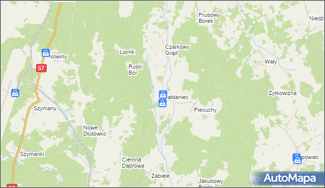 mapa Małdaniec, Małdaniec na mapie Targeo