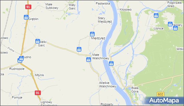 mapa Małe Walichnowy, Małe Walichnowy na mapie Targeo