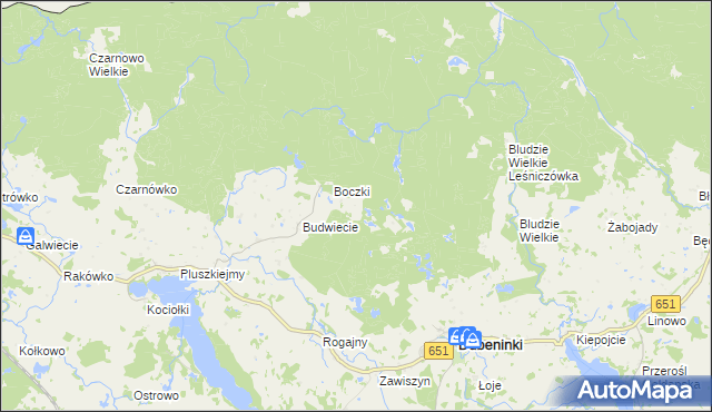 mapa Markowo gmina Dubeninki, Markowo gmina Dubeninki na mapie Targeo