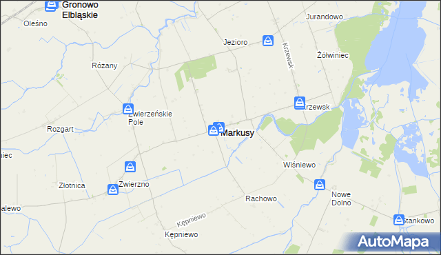 mapa Markusy, Markusy na mapie Targeo
