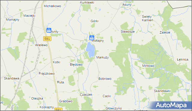 mapa Markuzy, Markuzy na mapie Targeo