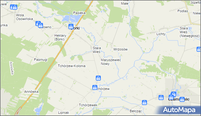 mapa Maruszewiec Pofolwarczny, Maruszewiec Pofolwarczny na mapie Targeo