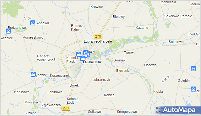 mapa Marysin gmina Lubraniec, Marysin gmina Lubraniec na mapie Targeo