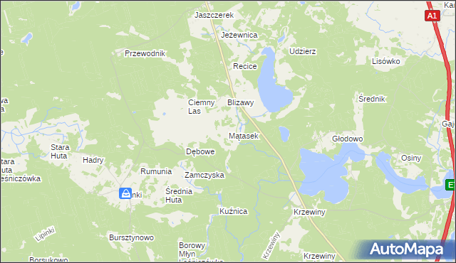 mapa Mątasek, Mątasek na mapie Targeo