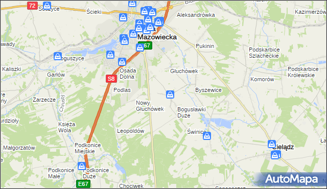 mapa Matyldów gmina Rawa Mazowiecka, Matyldów gmina Rawa Mazowiecka na mapie Targeo