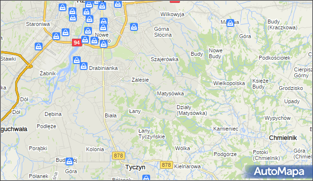 mapa Matysówka, Matysówka na mapie Targeo