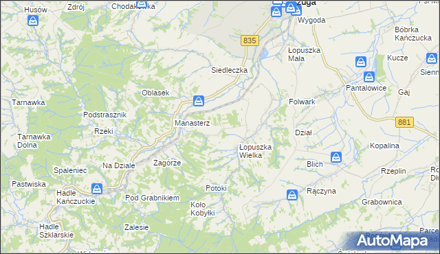mapa Medynia Kańczucka, Medynia Kańczucka na mapie Targeo