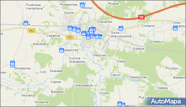 mapa Mesznary, Mesznary na mapie Targeo
