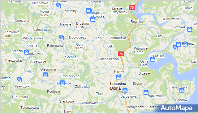 mapa Michalczowa, Michalczowa na mapie Targeo