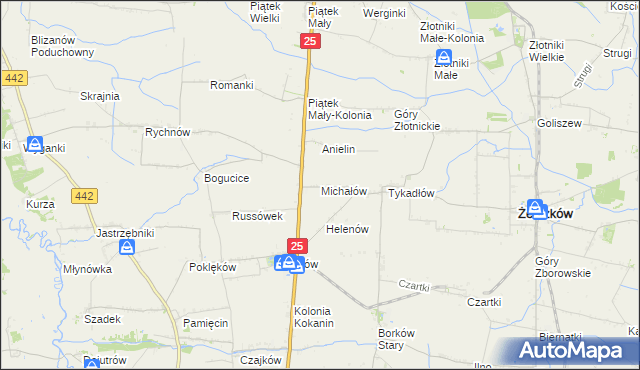 mapa Michałów gmina Żelazków, Michałów gmina Żelazków na mapie Targeo