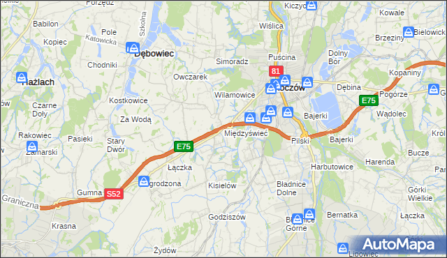 mapa Międzyświeć, Międzyświeć na mapie Targeo