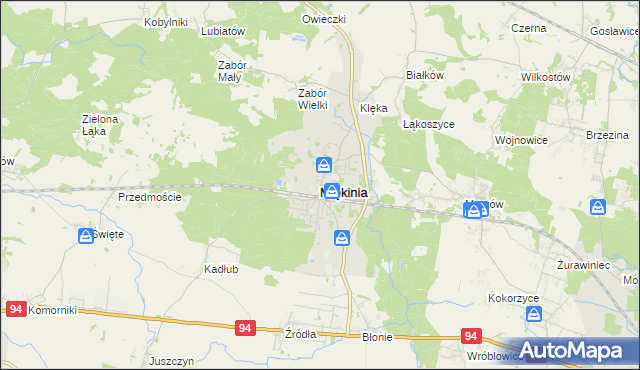 mapa Miękinia powiat średzki, Miękinia powiat średzki na mapie Targeo