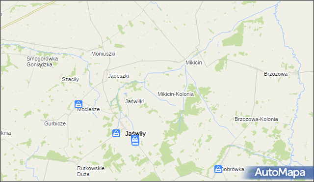 mapa Mikicin-Kolonia, Mikicin-Kolonia na mapie Targeo