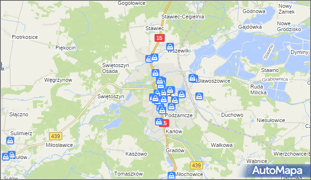 mapa Milicz, Milicz na mapie Targeo