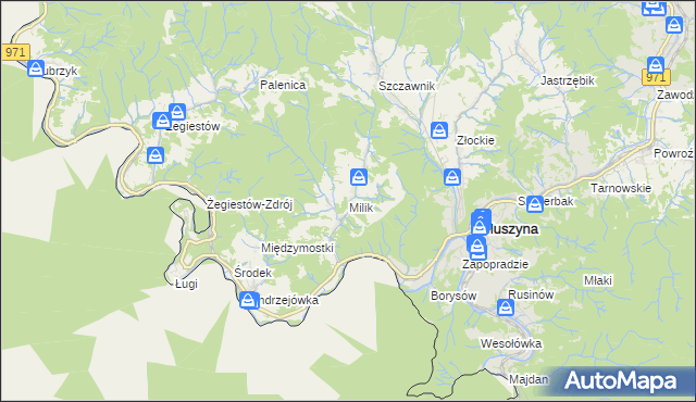 mapa Milik, Milik na mapie Targeo