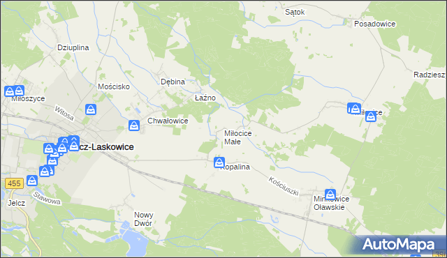 mapa Miłocice Małe, Miłocice Małe na mapie Targeo