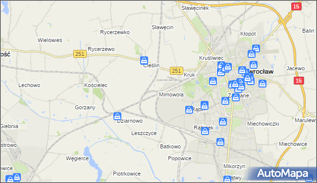 mapa Mimowola, Mimowola na mapie Targeo