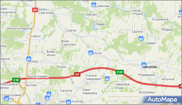 mapa Mistów, Mistów na mapie Targeo