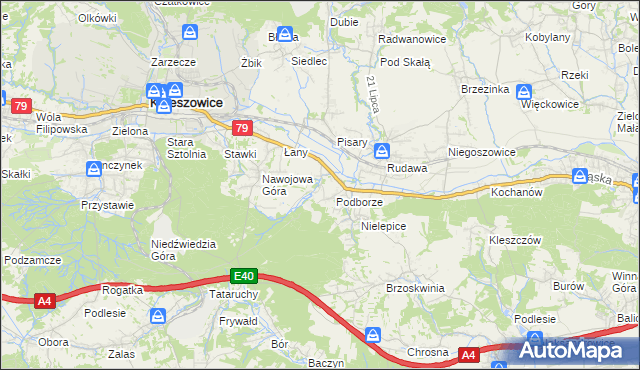 mapa Młynka, Młynka na mapie Targeo