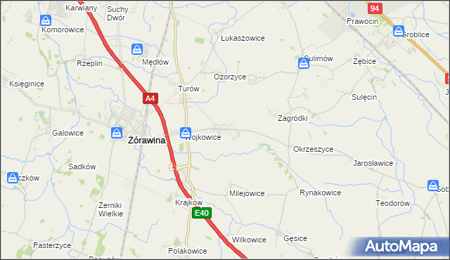 mapa Mnichowice gmina Żórawina, Mnichowice gmina Żórawina na mapie Targeo