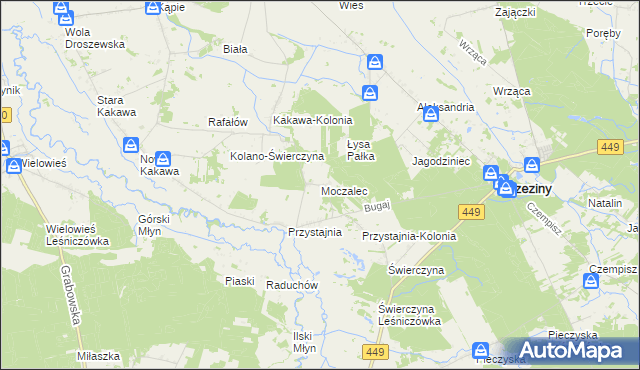 mapa Moczalec, Moczalec na mapie Targeo