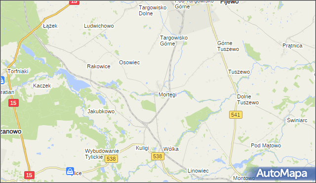 mapa Mortęgi, Mortęgi na mapie Targeo