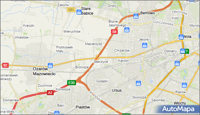 mapa Mory gmina Ożarów Mazowiecki, Mory gmina Ożarów Mazowiecki na mapie Targeo