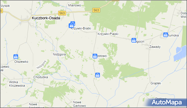 mapa Mostowo gmina Szreńsk, Mostowo gmina Szreńsk na mapie Targeo