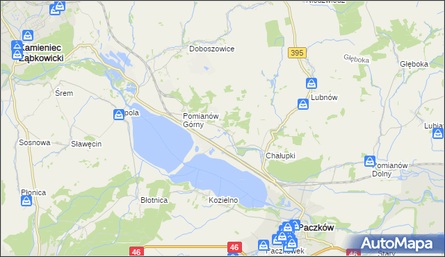 mapa Mrokocin, Mrokocin na mapie Targeo