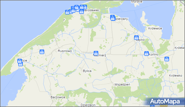 mapa Nacmierz, Nacmierz na mapie Targeo