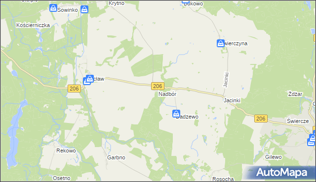 mapa Nadbór, Nadbór na mapie Targeo