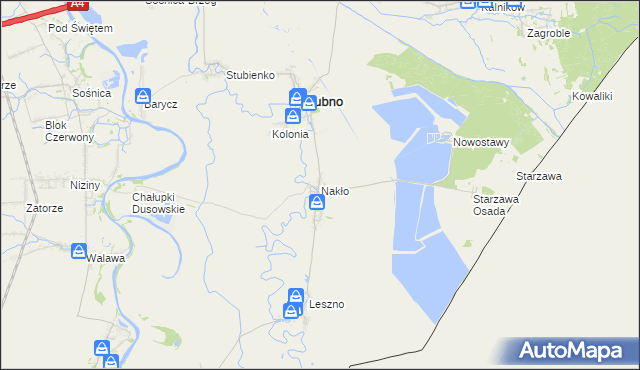 mapa Nakło gmina Stubno, Nakło gmina Stubno na mapie Targeo