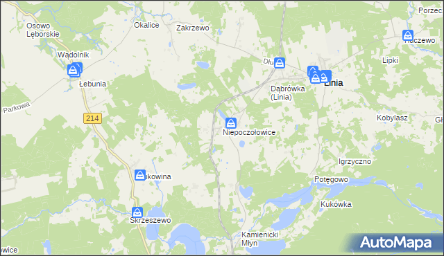 mapa Niepoczołowice, Niepoczołowice na mapie Targeo