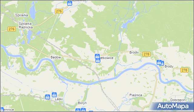 mapa Nietkowice, Nietkowice na mapie Targeo