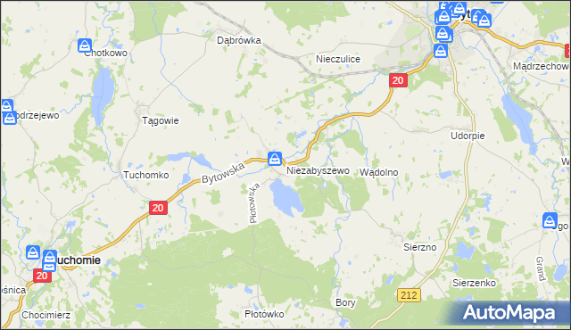 mapa Niezabyszewo, Niezabyszewo na mapie Targeo