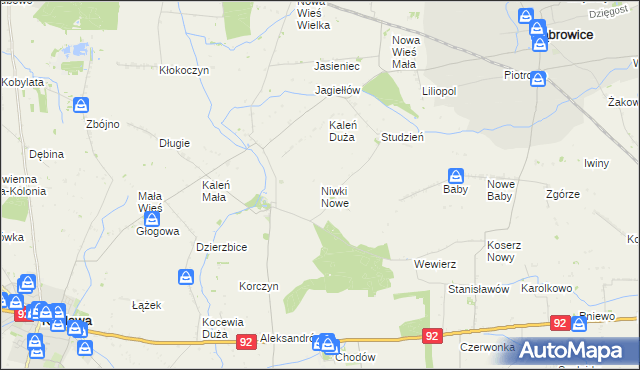 mapa Niwki Nowe, Niwki Nowe na mapie Targeo